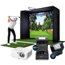 Foresight GCQuad Golf Launch Monitor Studio Package | PlayBetter SimStudio™ with Impact Screen, Enclosure, Side Barriers, Hitting/Putting Mats & Projector