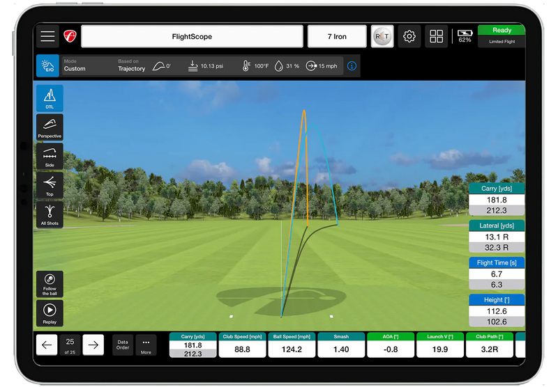 FlightScope Mevo+ Retractable Golf Simulator Package